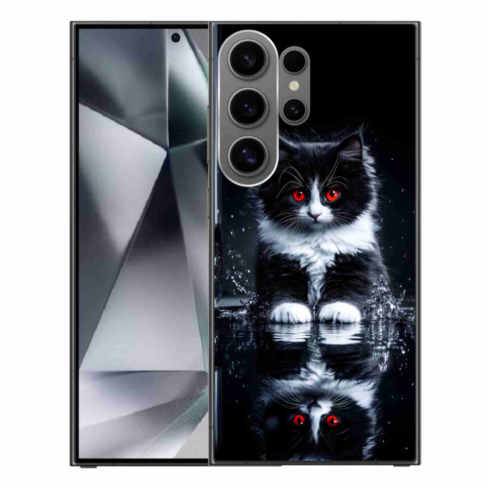 Gelový kryt mmCase na Samsung Galaxy S24 Ultra - černobílé kotě