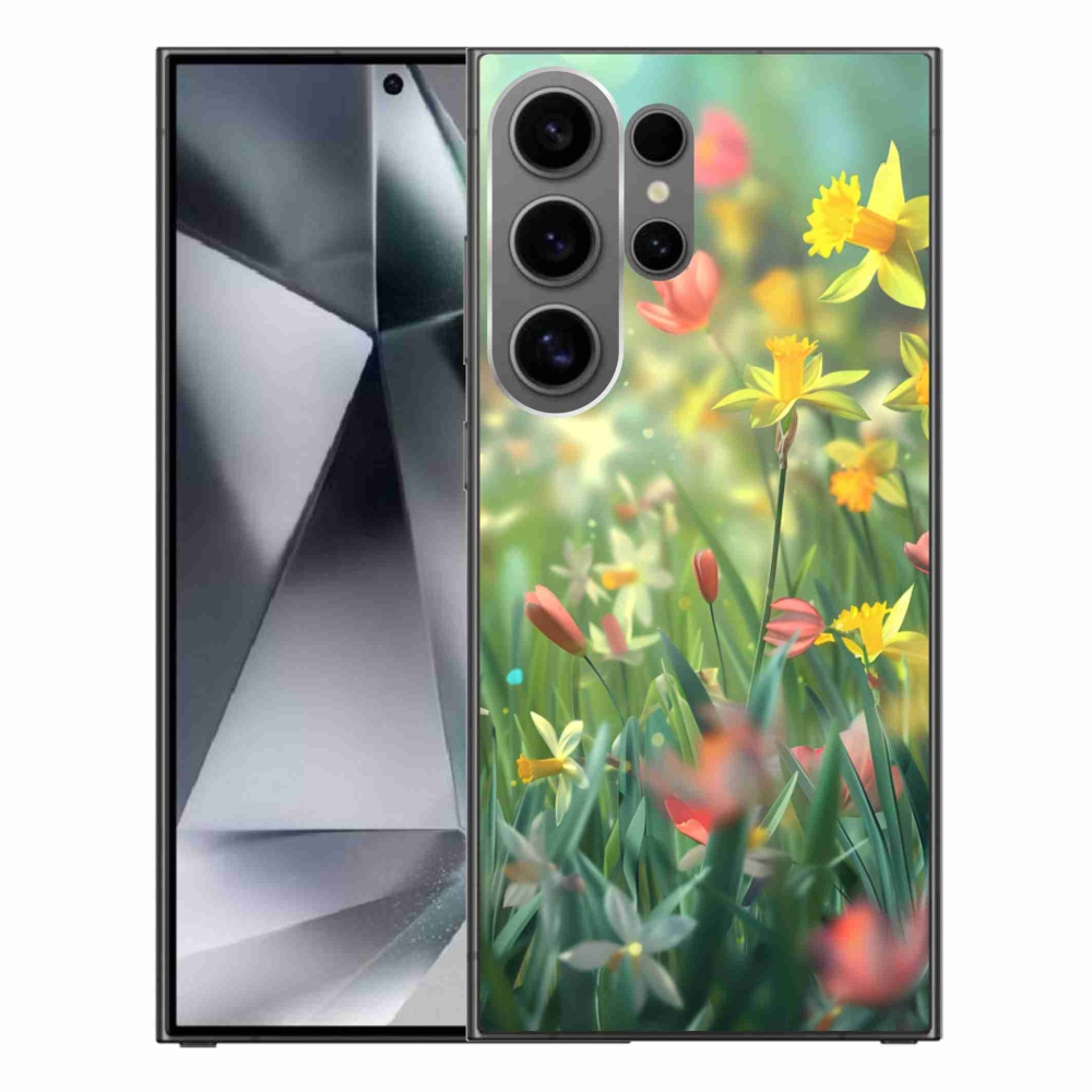 Gelový kryt mmCase na Samsung Galaxy S24 Ultra - jarní květy