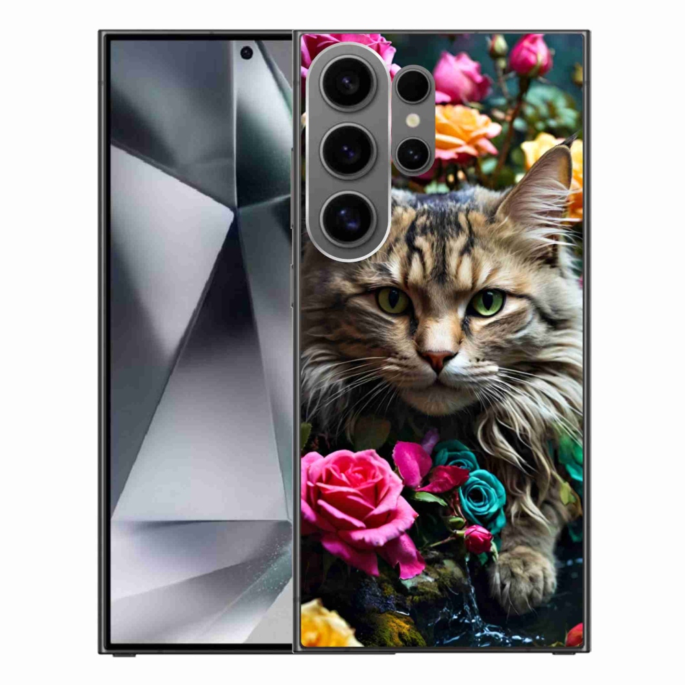 Gelový kryt mmCase na Samsung Galaxy S24 Ultra - kočíčí pohled 2