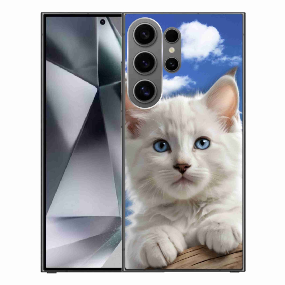 Gelový kryt mmCase na Samsung Galaxy S24 Ultra - kotě a oblaka