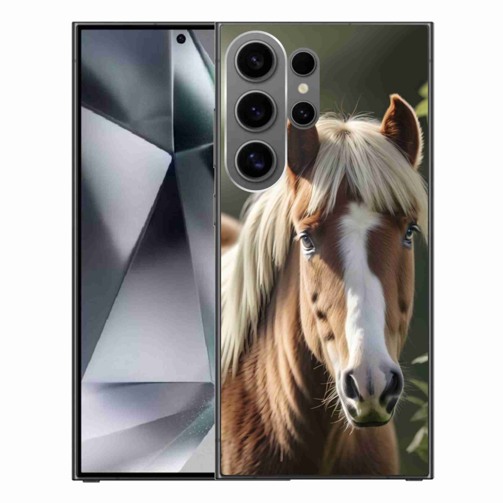 Gelový kryt mmCase na Samsung Galaxy S24 Ultra - kůň se světlou hřívou