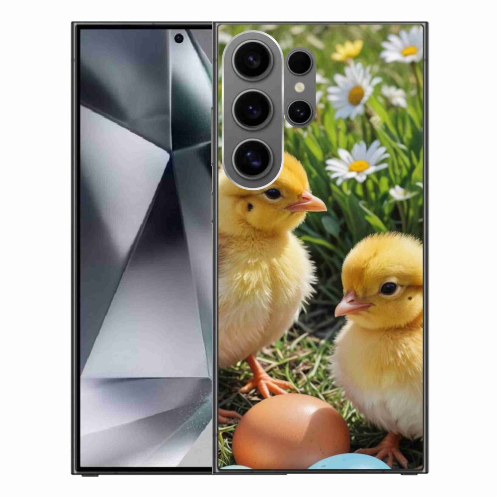 Gelový kryt mmCase na Samsung Galaxy S24 Ultra - kuřátka