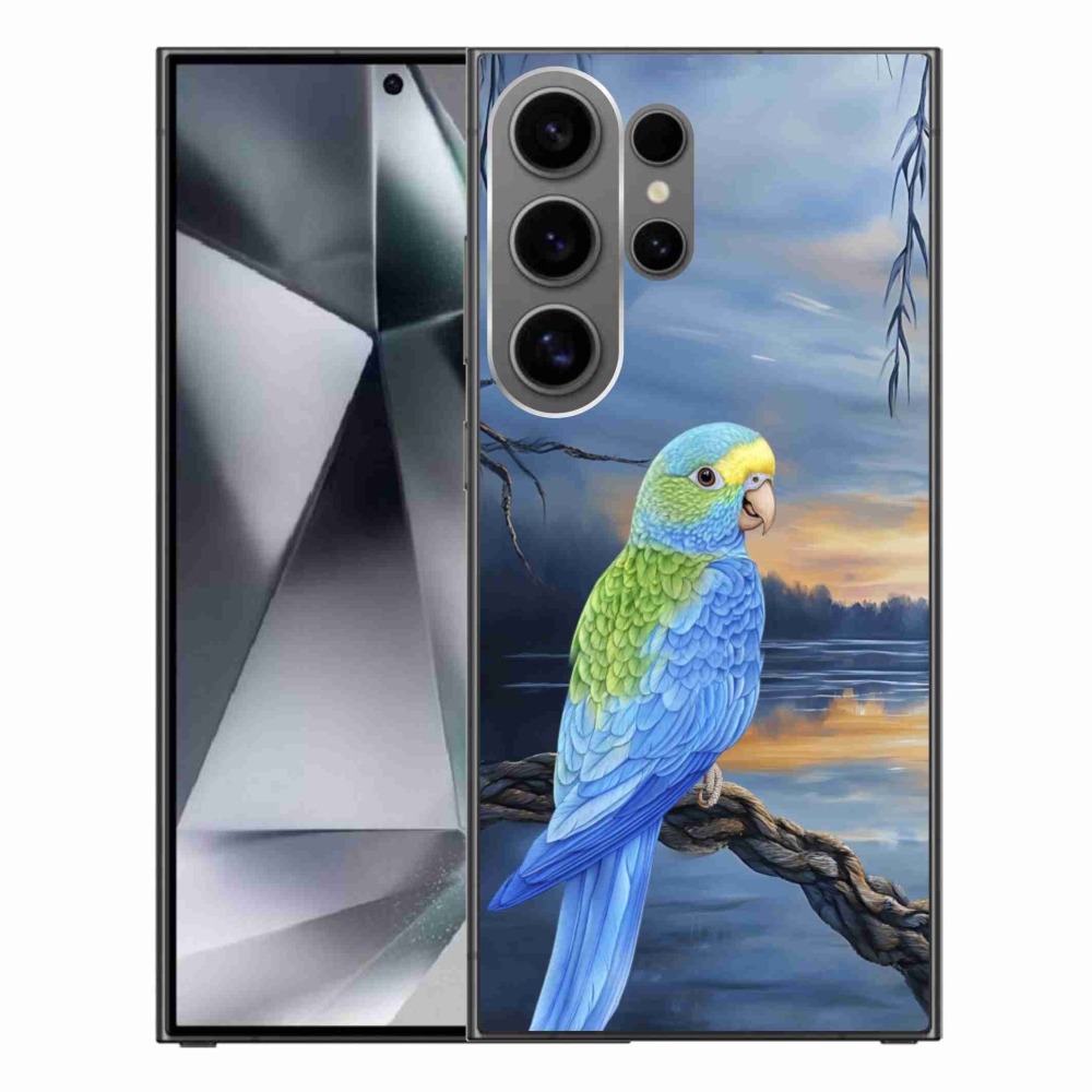 Gelový kryt mmCase na Samsung Galaxy S24 Ultra - modrý papoušek