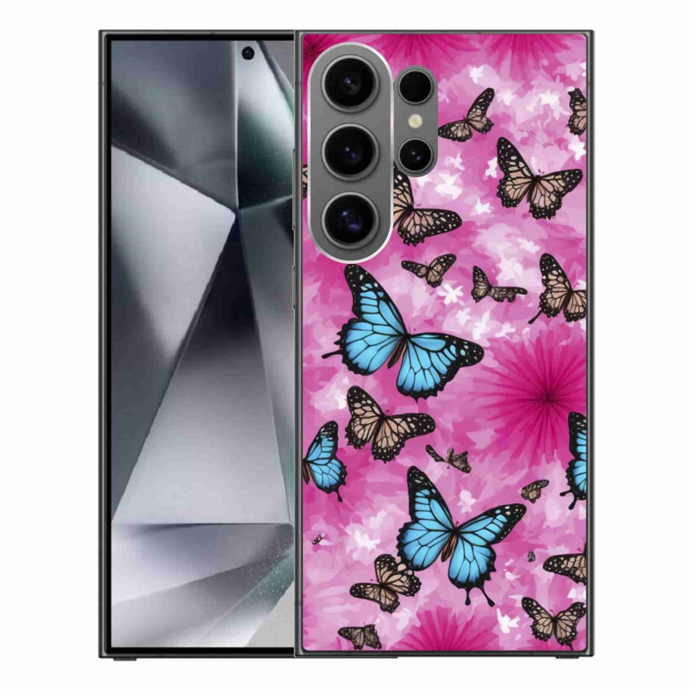 Gelový kryt mmCase na Samsung Galaxy S24 Ultra - motýlí zahrada