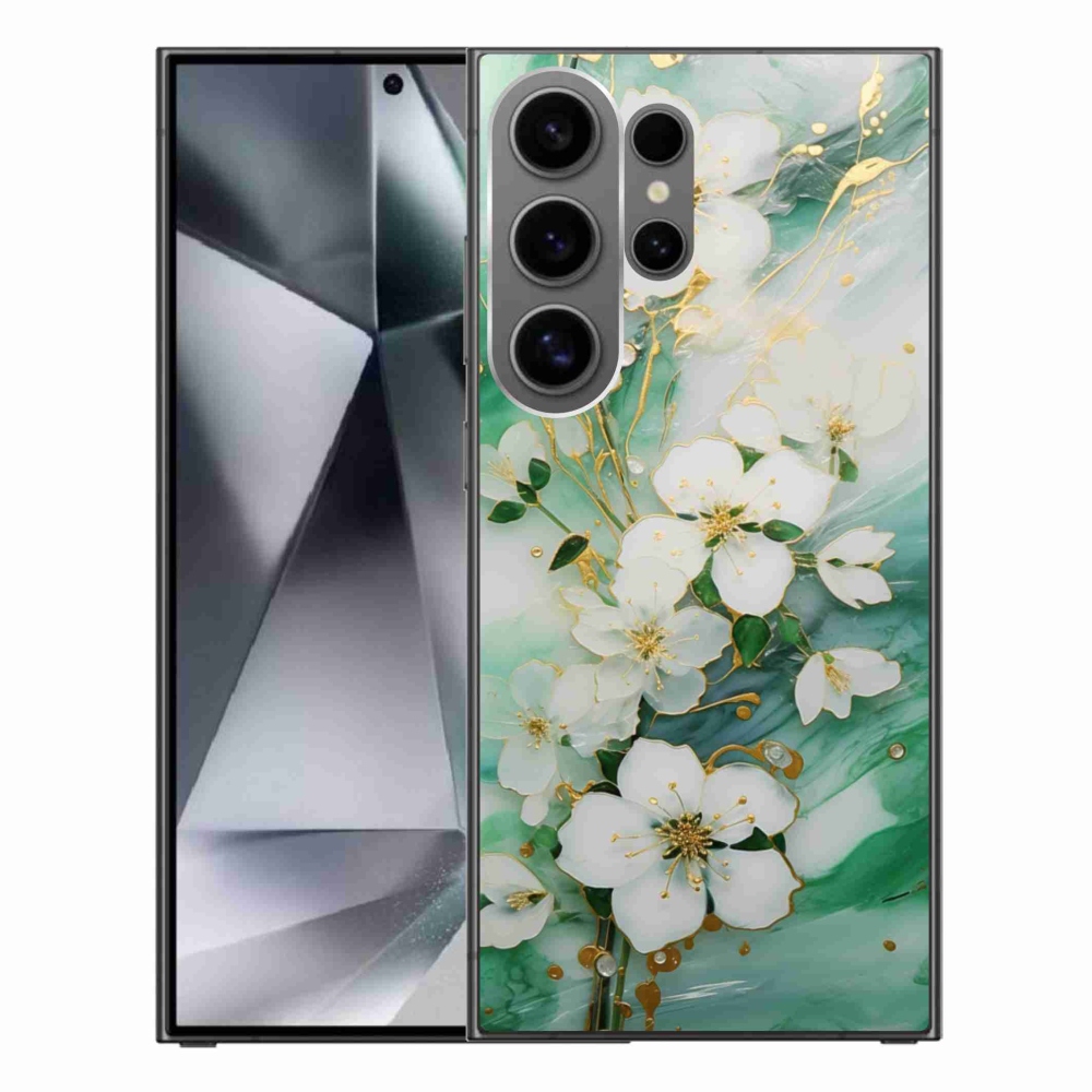 Gelový kryt mmCase na Samsung Galaxy S24 Ultra - něžné květy