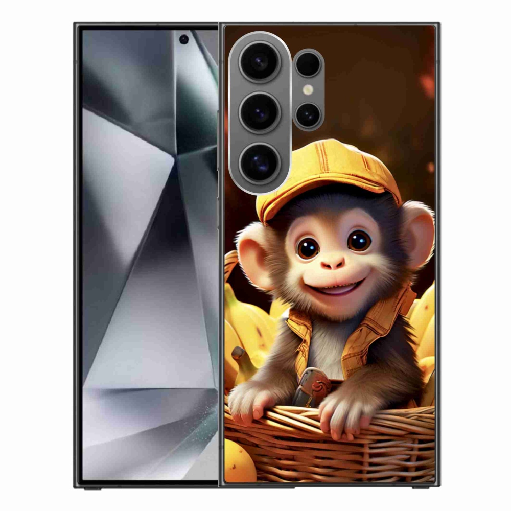 Gelový kryt mmCase na Samsung Galaxy S24 Ultra - opice v košíku