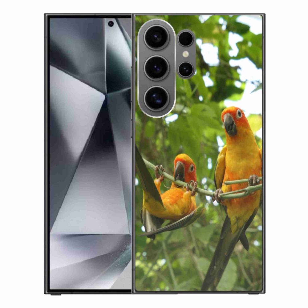 Gelový kryt mmCase na Samsung Galaxy S24 Ultra - papoušci aratingy