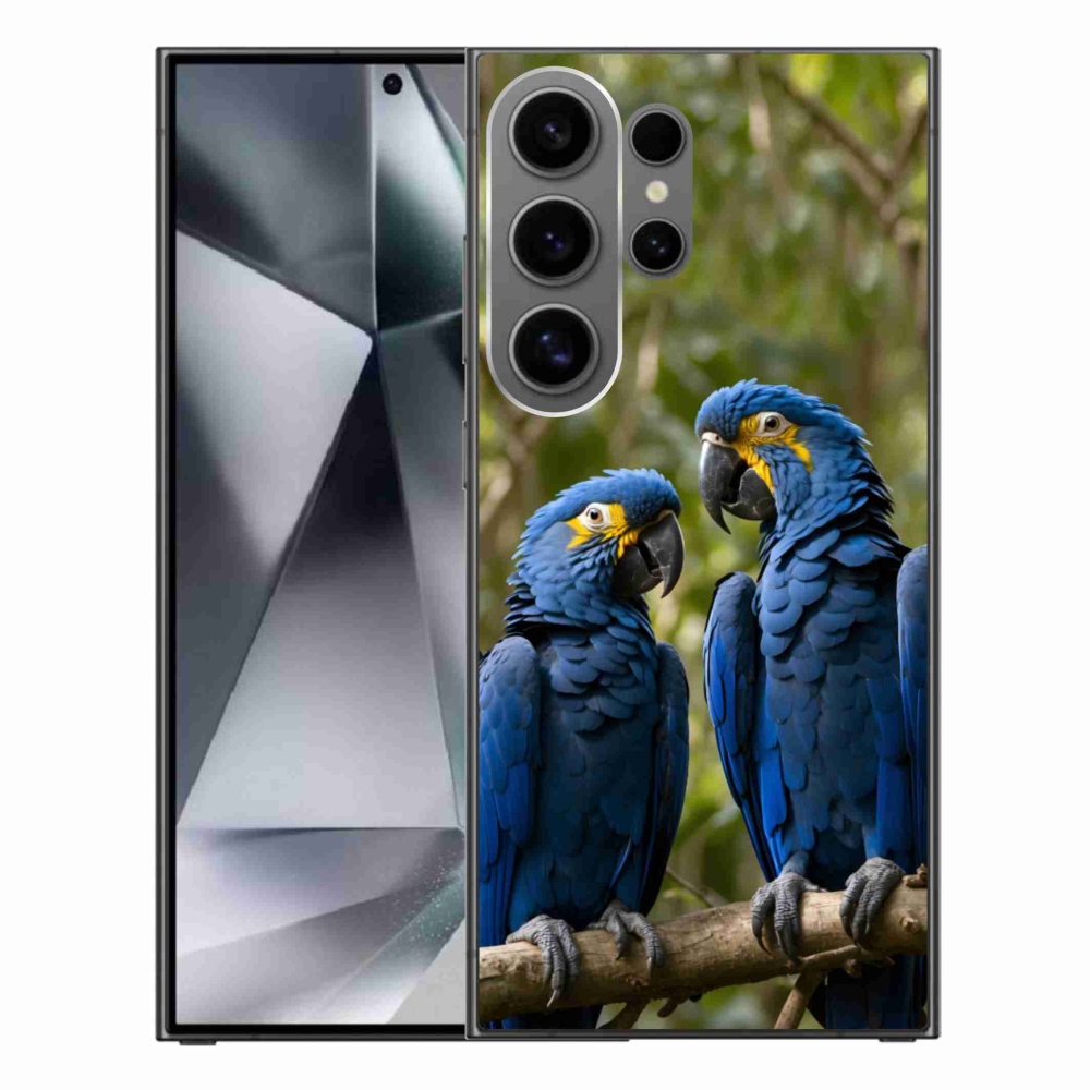 Gelový kryt mmCase na Samsung Galaxy S24 Ultra - papouščí duo