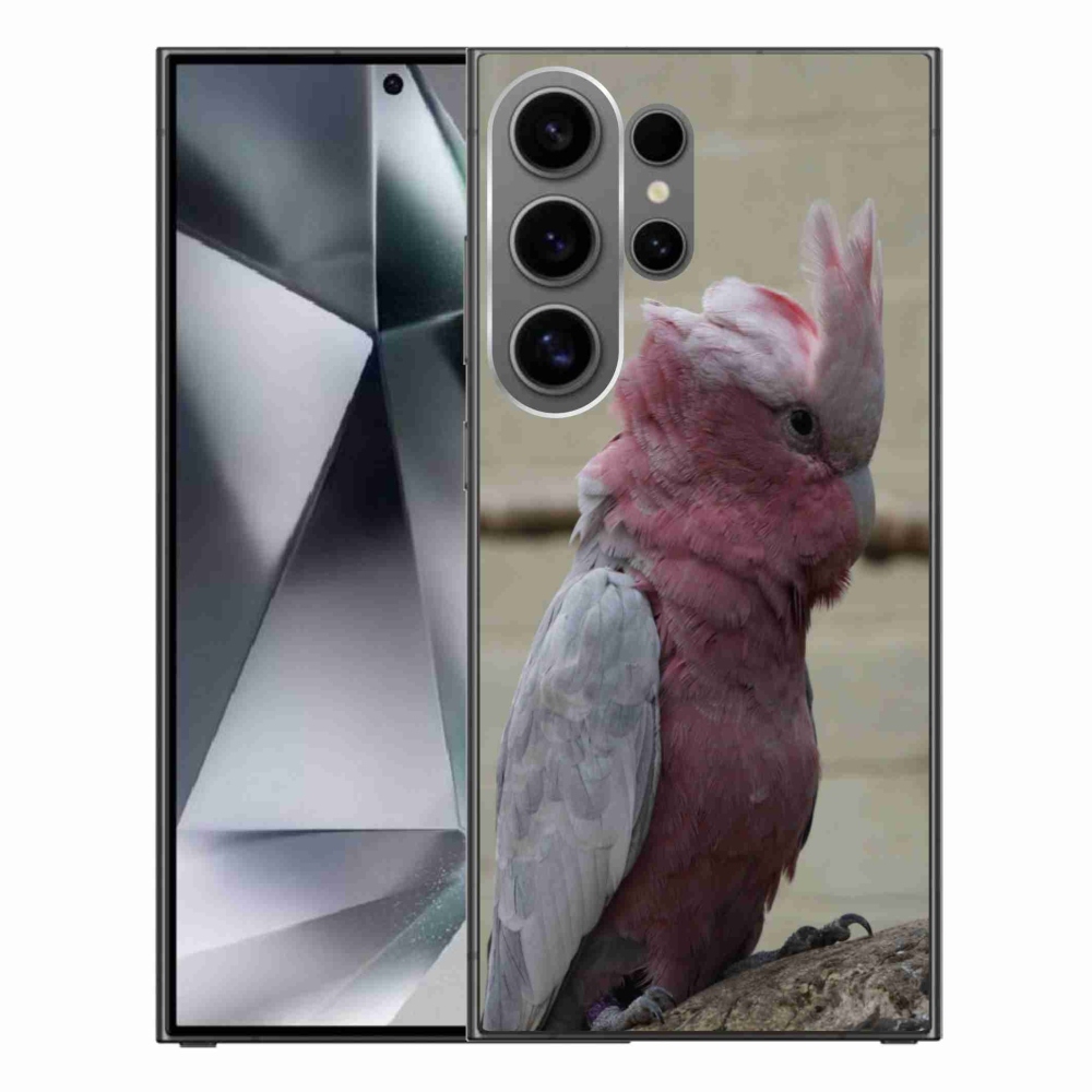 Gelový kryt mmCase na Samsung Galaxy S24 Ultra - papoušek kakadu růžový
