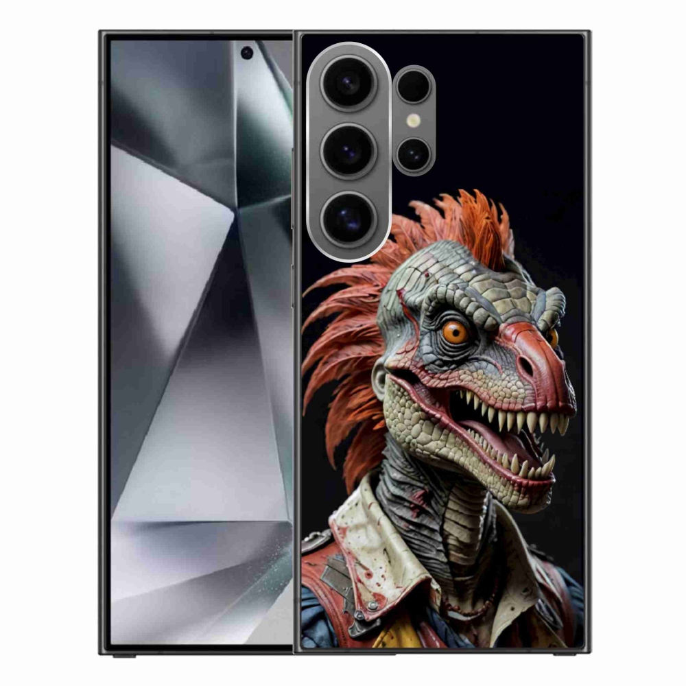 Gelový kryt mmCase na Samsung Galaxy S24 Ultra - punk dinosaurus