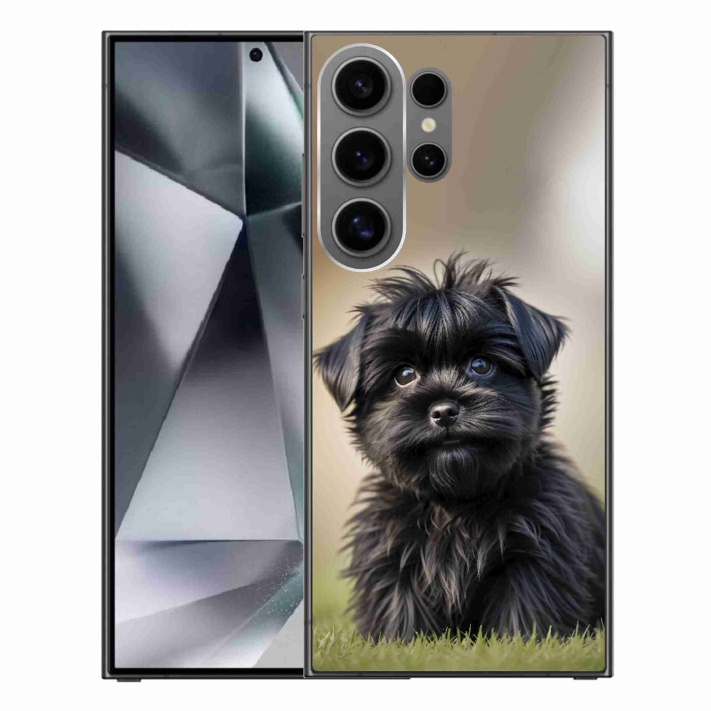 Gelový kryt mmCase na Samsung Galaxy S24 Ultra - roztomilý černý pejsek