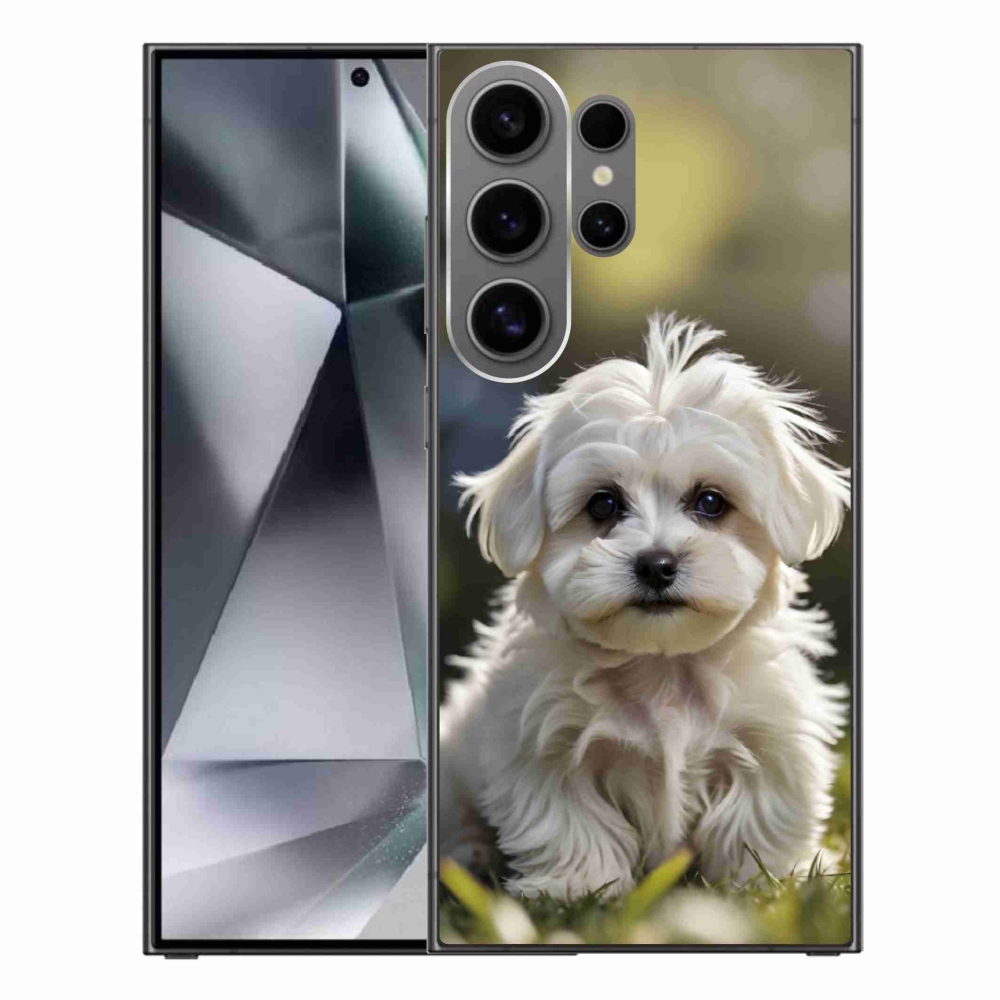 Gelový kryt mmCase na Samsung Galaxy S24 Ultra - roztomilý maltézský psík