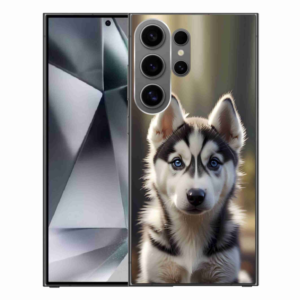 Gelový kryt mmCase na Samsung Galaxy S24 Ultra - roztomilý sibiřský husky