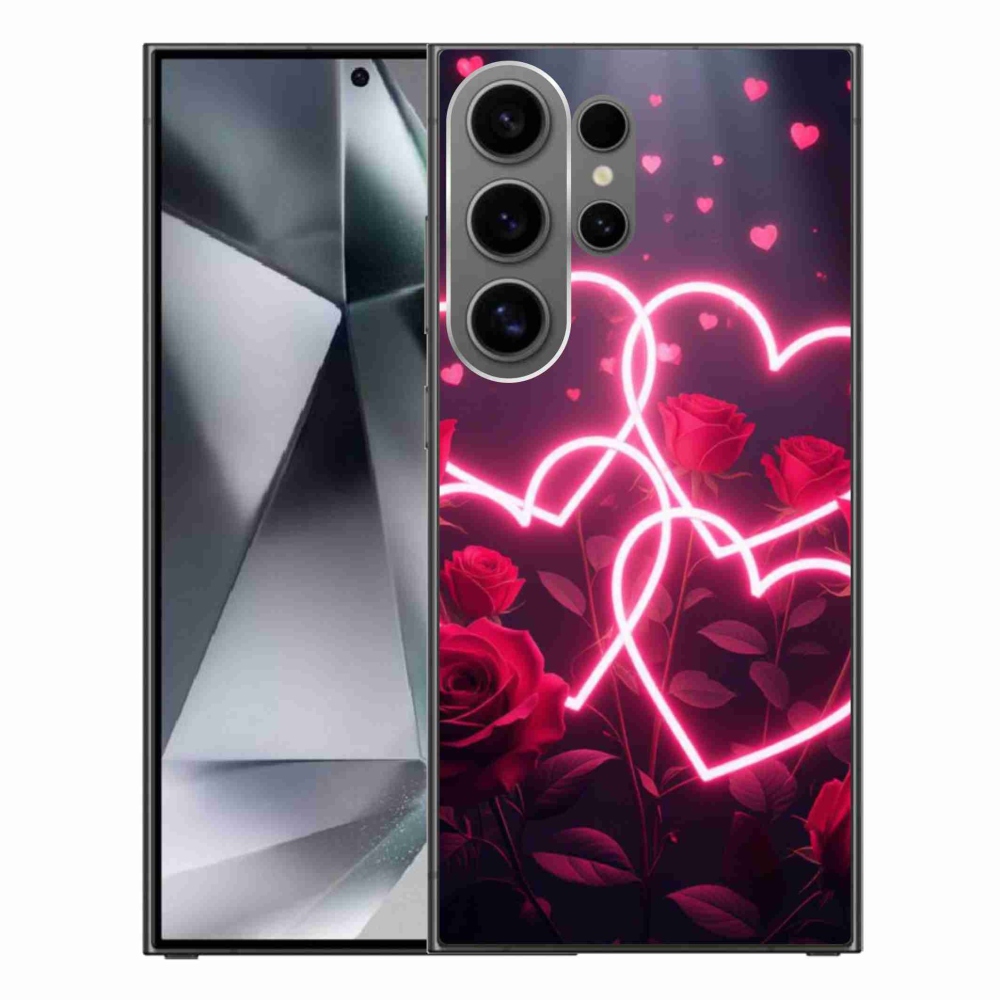 Gelový kryt mmCase na Samsung Galaxy S24 Ultra - srdce lásky