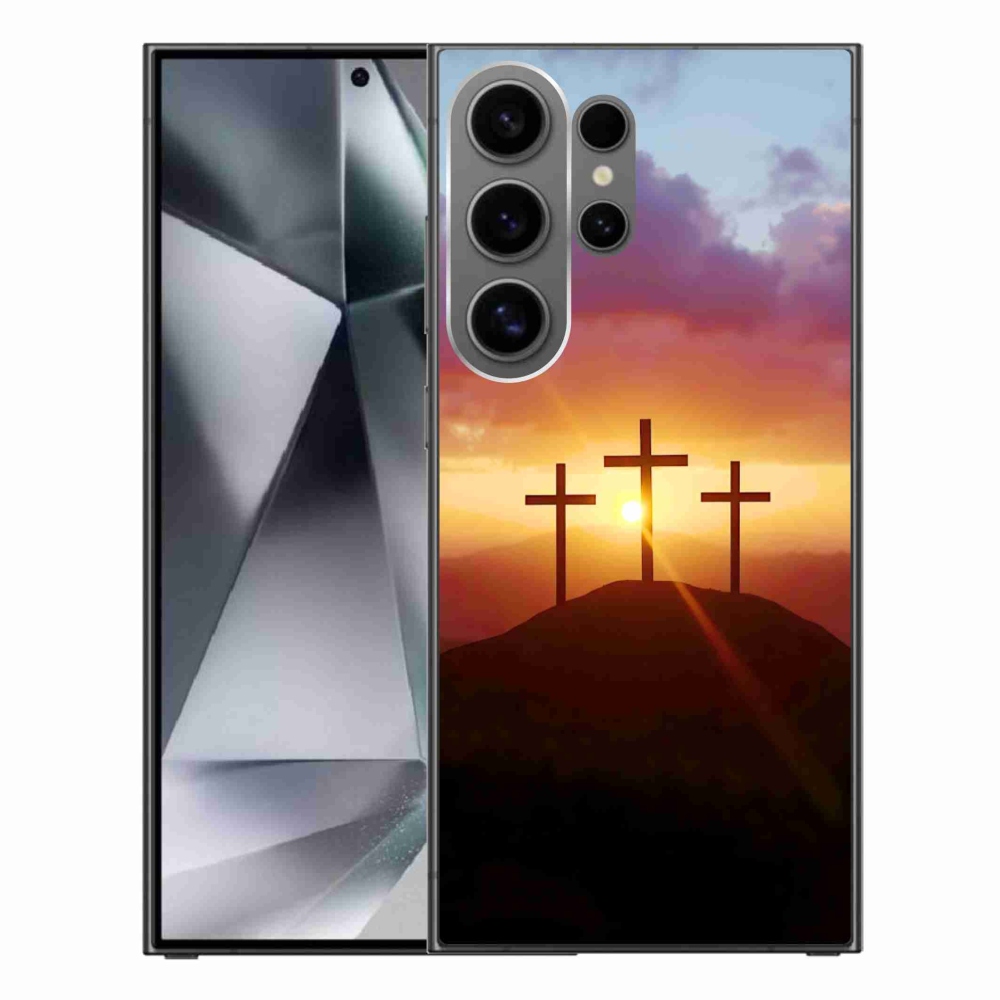 Gelový kryt mmCase na Samsung Galaxy S24 Ultra - tři kříže