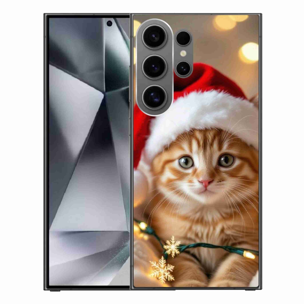 Gelový kryt mmCase na Samsung Galaxy S24 Ultra - vánoční kotě