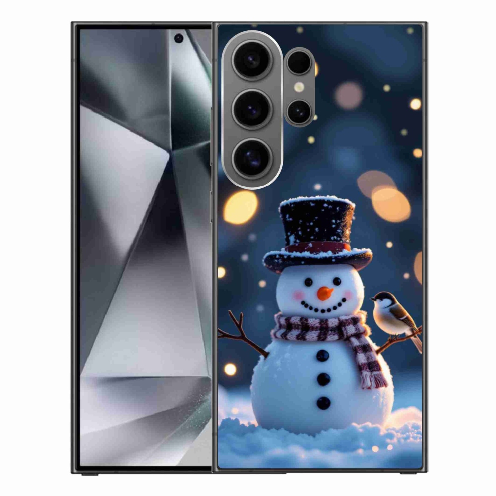 Gelový kryt mmCase na Samsung Galaxy S24 Ultra - vánoční sněhulák