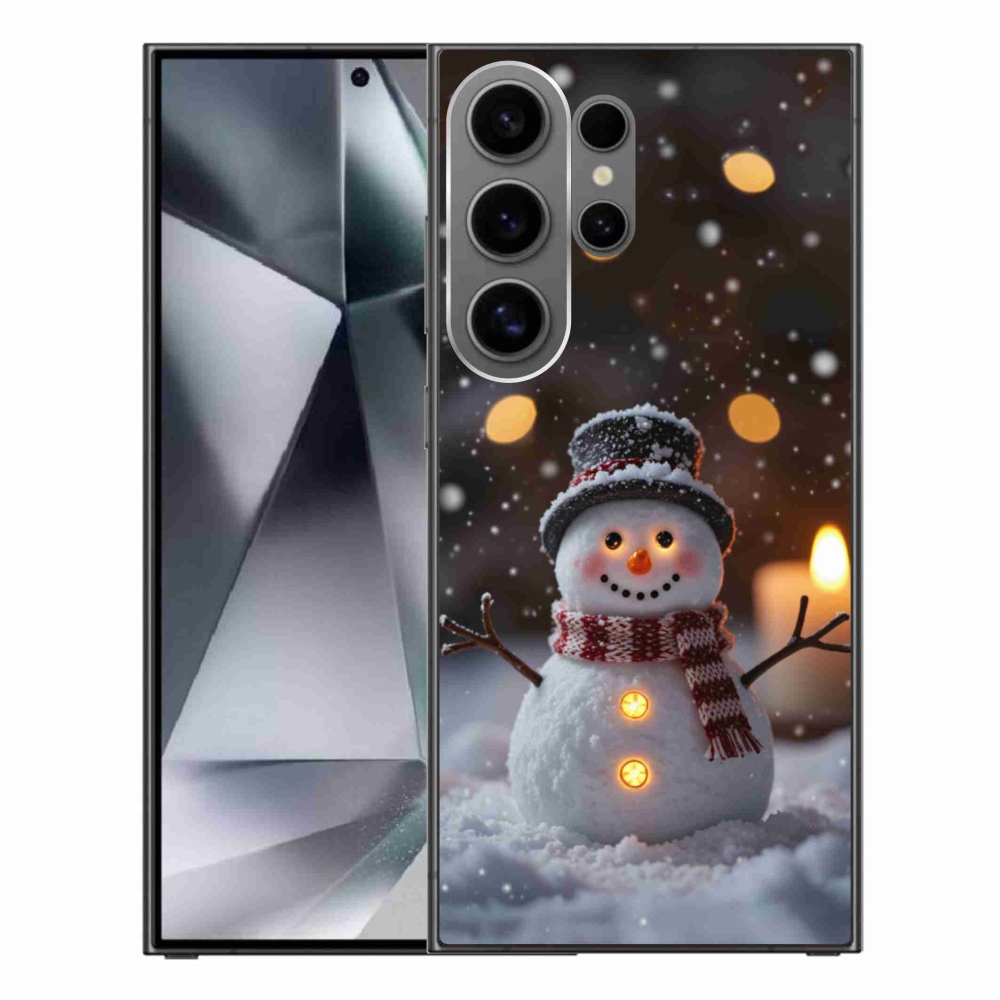 Gelový kryt mmCase na Samsung Galaxy S24 Ultra - veselý sněhulák