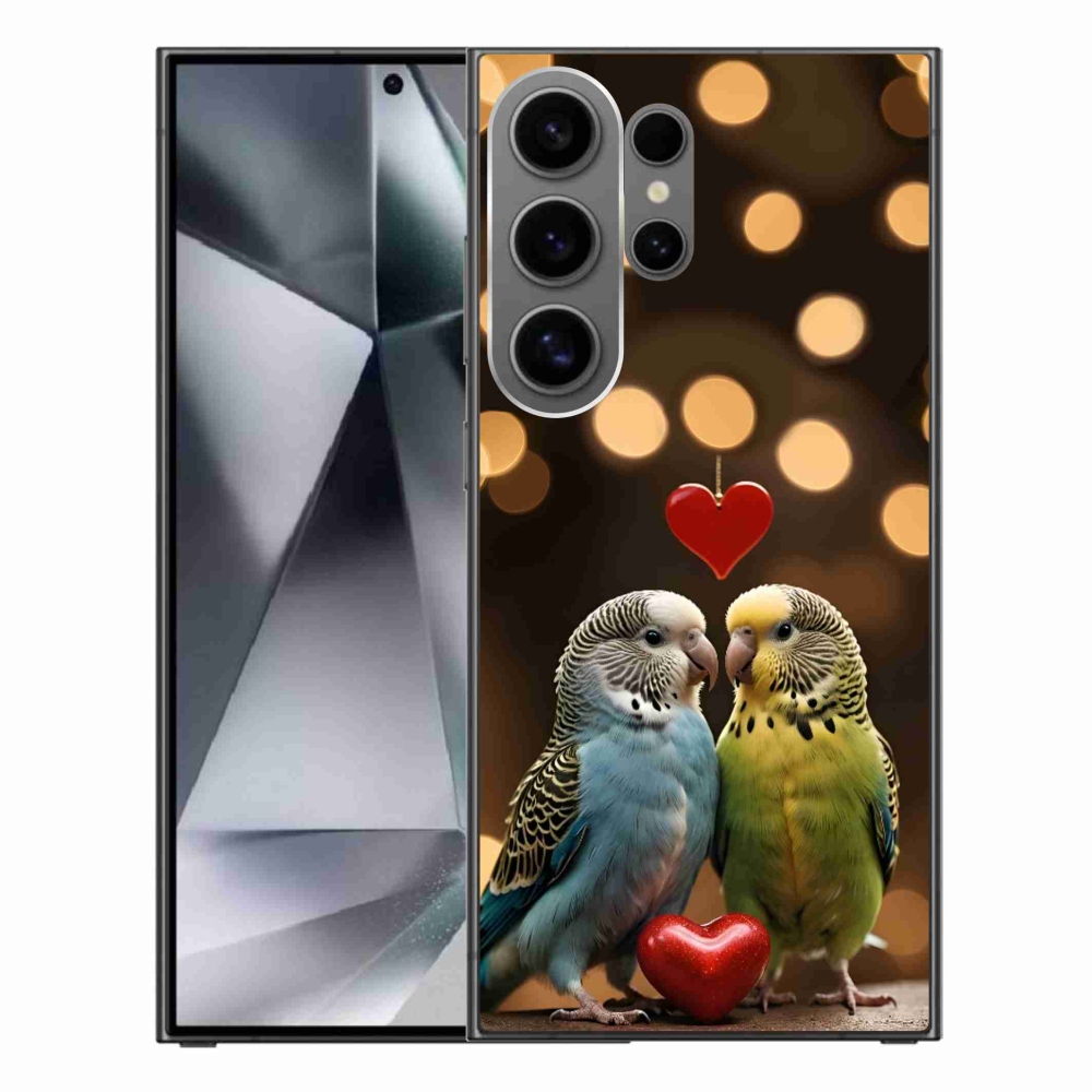 Gelový kryt mmCase na Samsung Galaxy S24 Ultra - zamilovaní papoušci