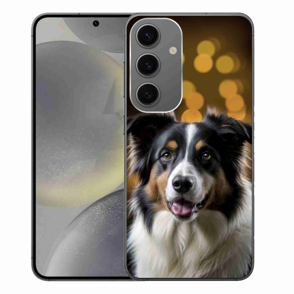 Gelový kryt mmCase na Samsung Galaxy S24+ - usměvavý australský ovčák