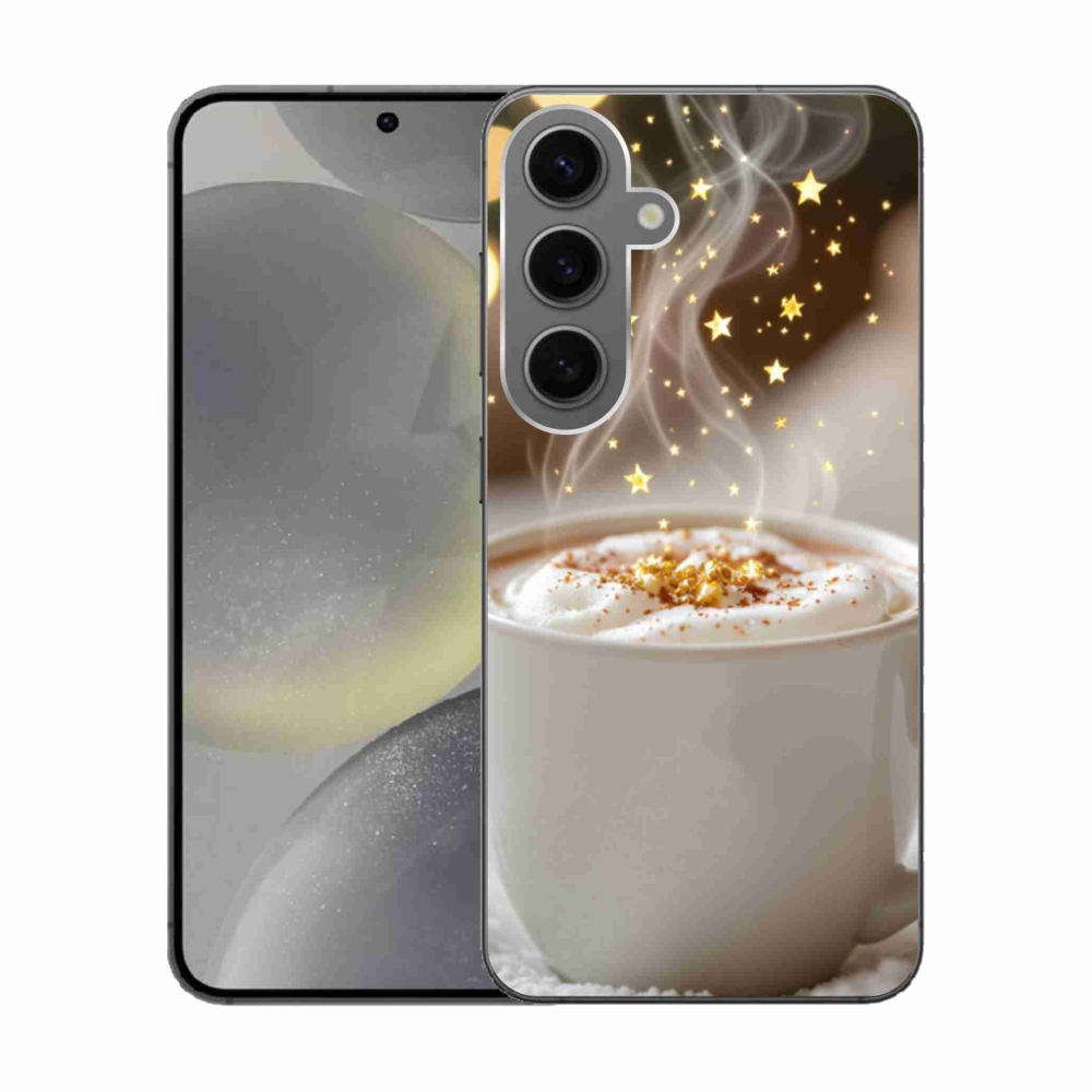 Gelový kryt mmCase na Samsung Galaxy S24 - vánoční horký nápoj