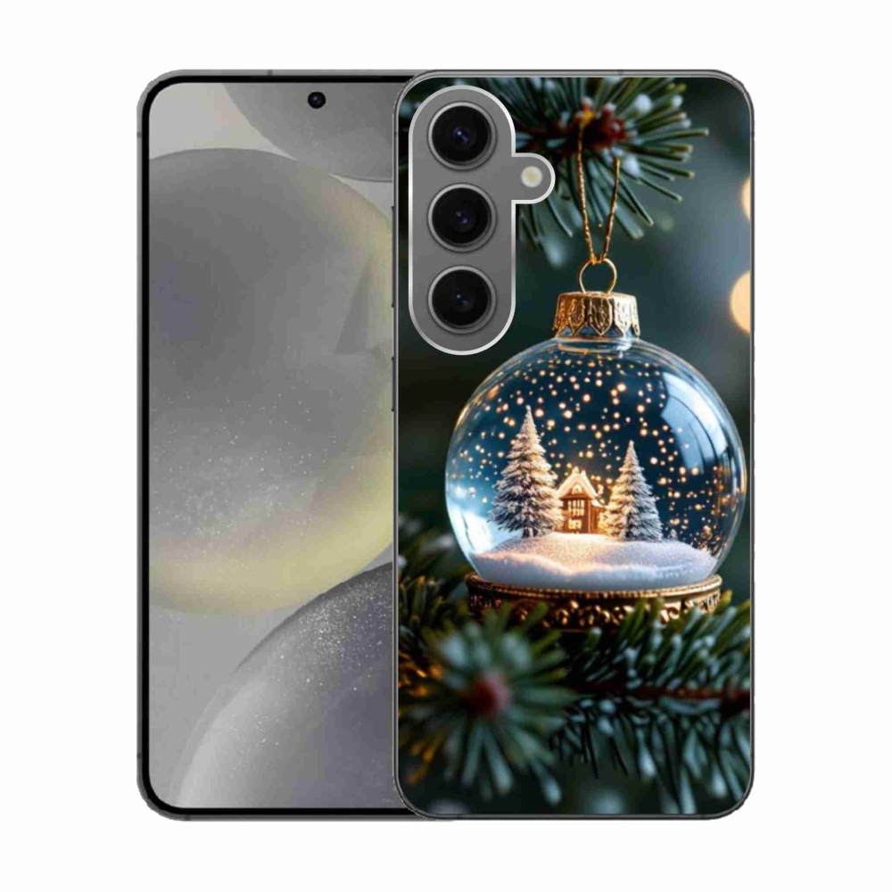 Gelový kryt mmCase na Samsung Galaxy S24 - vánoční koule 2