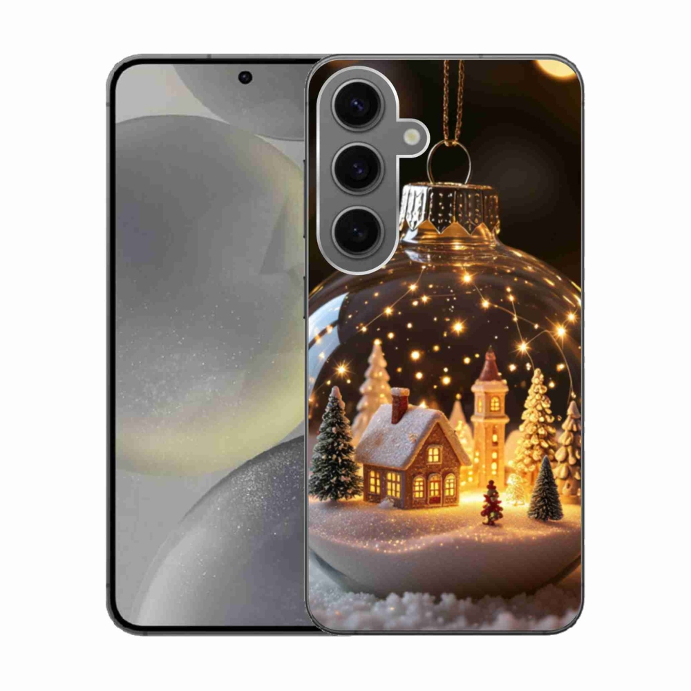 Gelový kryt mmCase na Samsung Galaxy S24 - vánoční koule 3