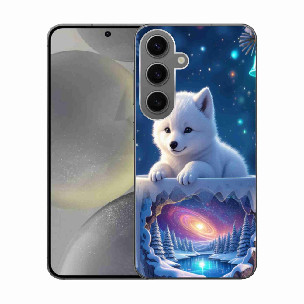 Gelový kryt mmCase na Samsung Galaxy S24 - vánoční štěně