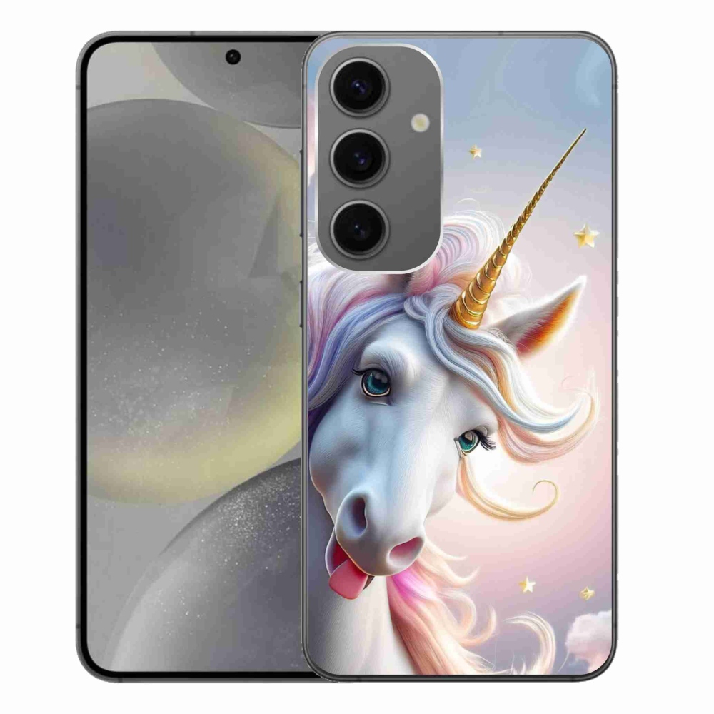 Gelový kryt mmCase na Samsung Galaxy S24+ - veselý jednorožec