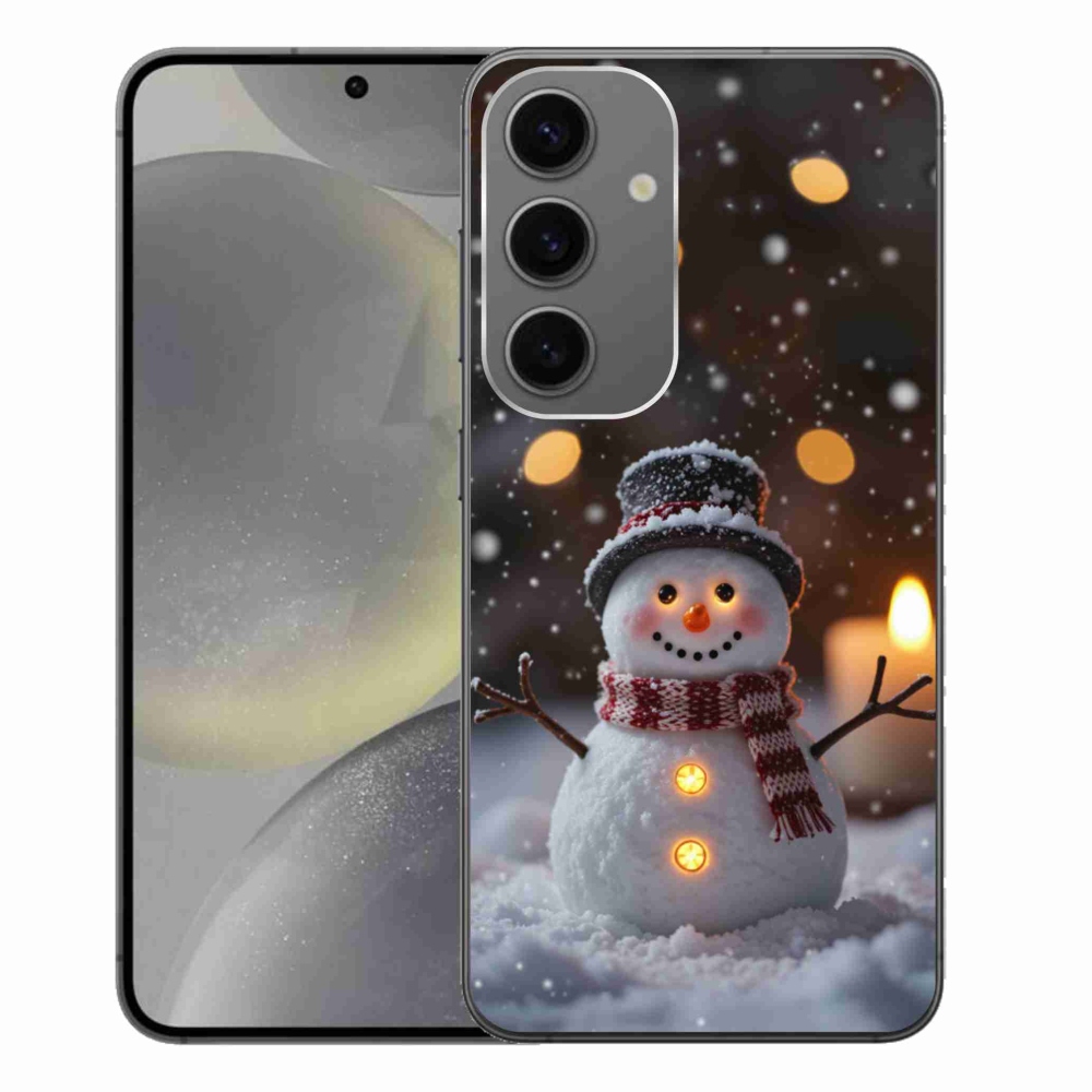 Gelový kryt mmCase na Samsung Galaxy S24+ - veselý sněhulák