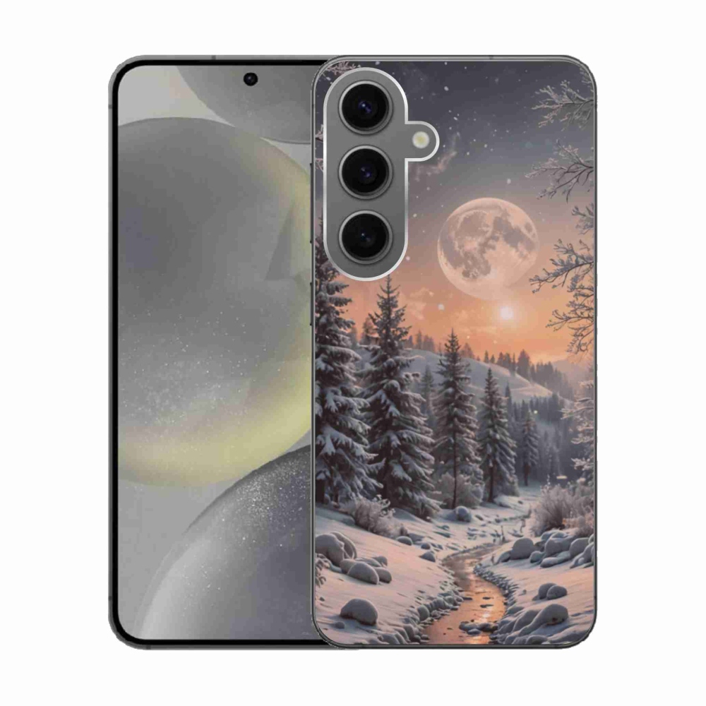 Gelový kryt mmCase na Samsung Galaxy S24 - zimní krajina 2