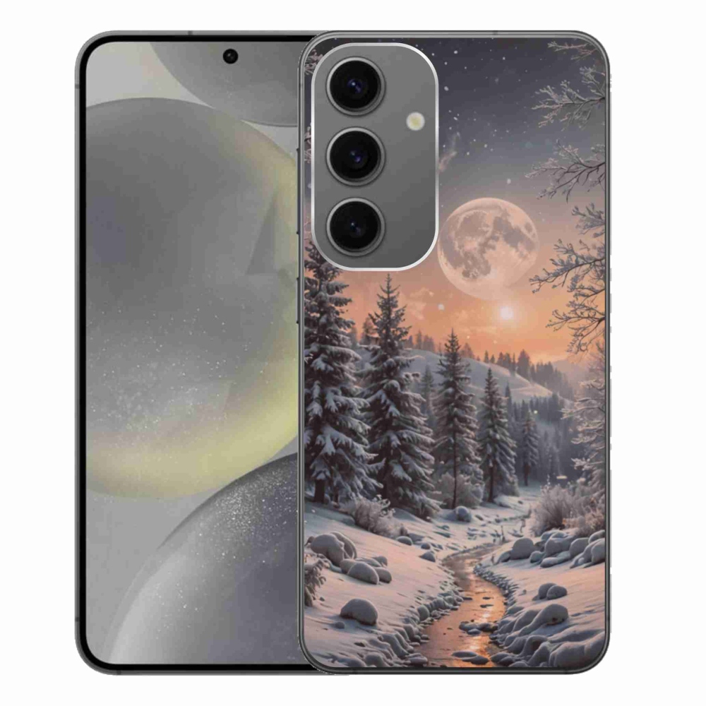 Gelový kryt mmCase na Samsung Galaxy S24+ - zimní krajina 2