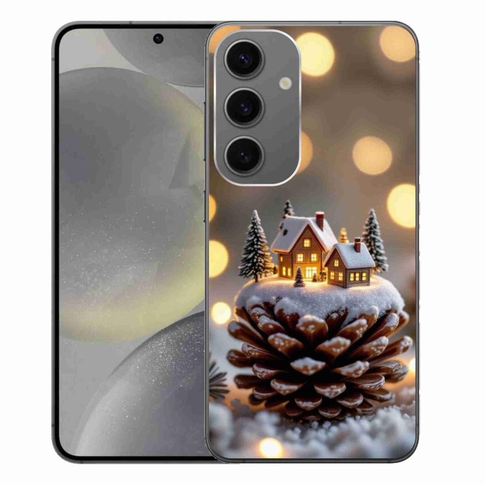 Gelový kryt mmCase na Samsung Galaxy S24+ - zimní vesnička