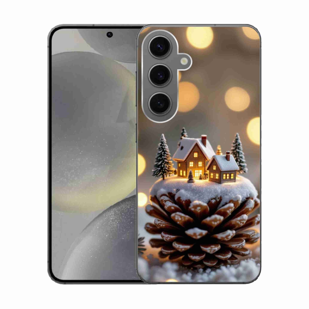 Gelový kryt mmCase na Samsung Galaxy S24 - zimní vesnička