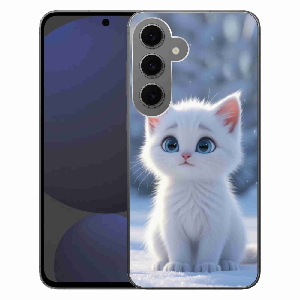 Gelový kryt mmCase na Samsung Galaxy S24FE - bílé kotě 3