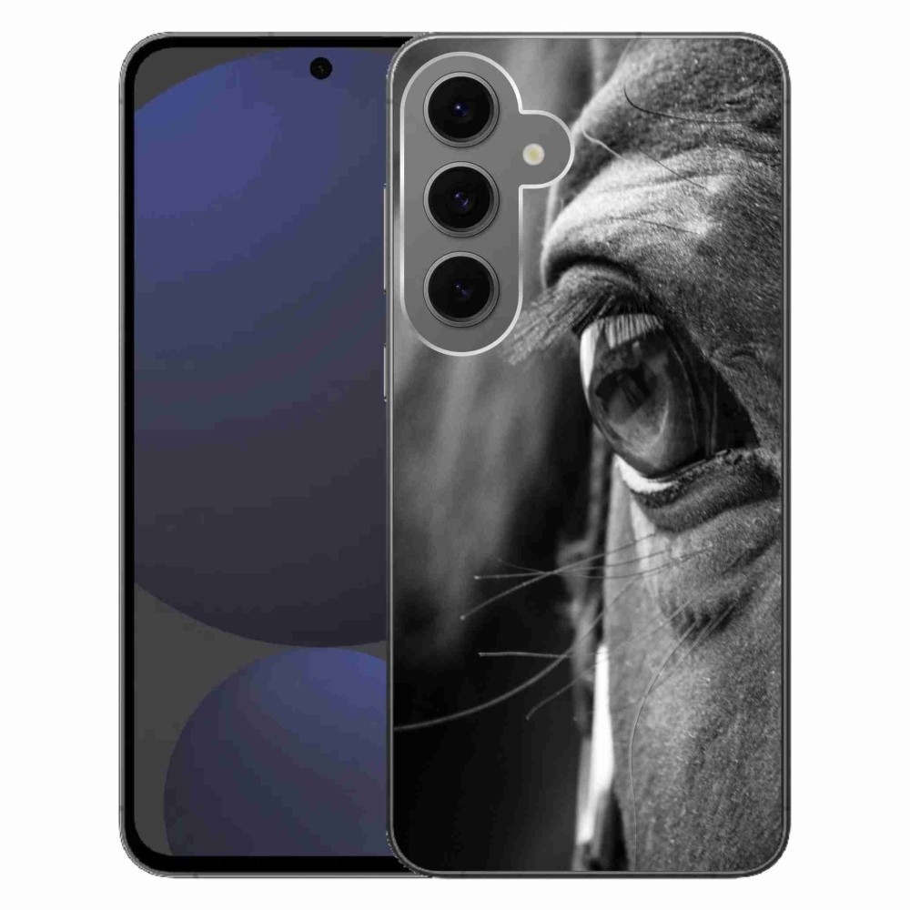 Gelový kryt mmCase na Samsung Galaxy S24FE - koňský pohled