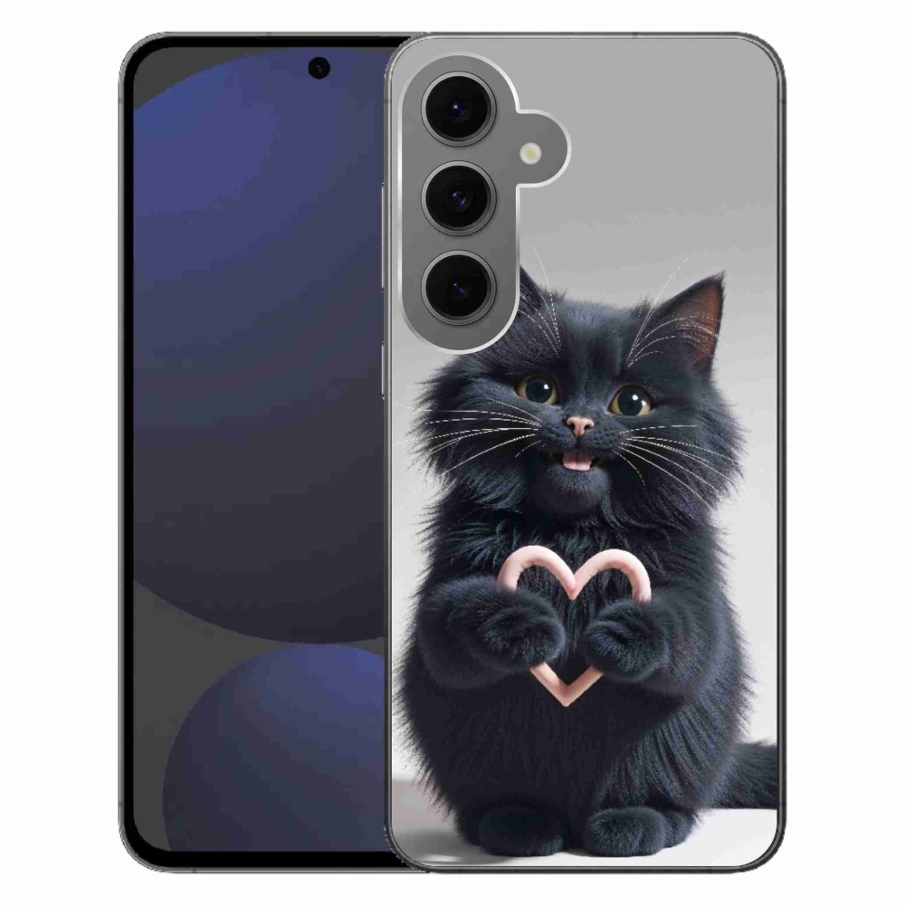 Gelový kryt mmCase na Samsung Galaxy S24FE - kočičí láska 3