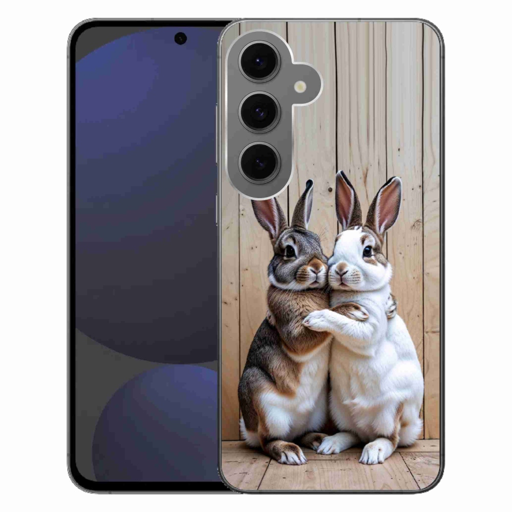 Gelový kryt mmCase na Samsung Galaxy S24FE - králičí pár