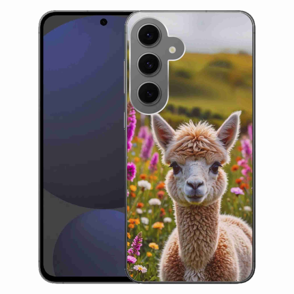 Gelový kryt mmCase na Samsung Galaxy S24FE - lama na louce