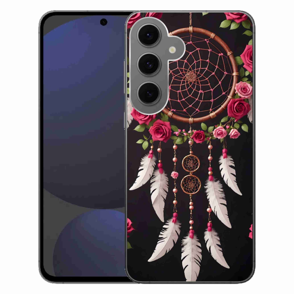 Gelový kryt mmCase na Samsung Galaxy S24FE - lapač snů s růžemi