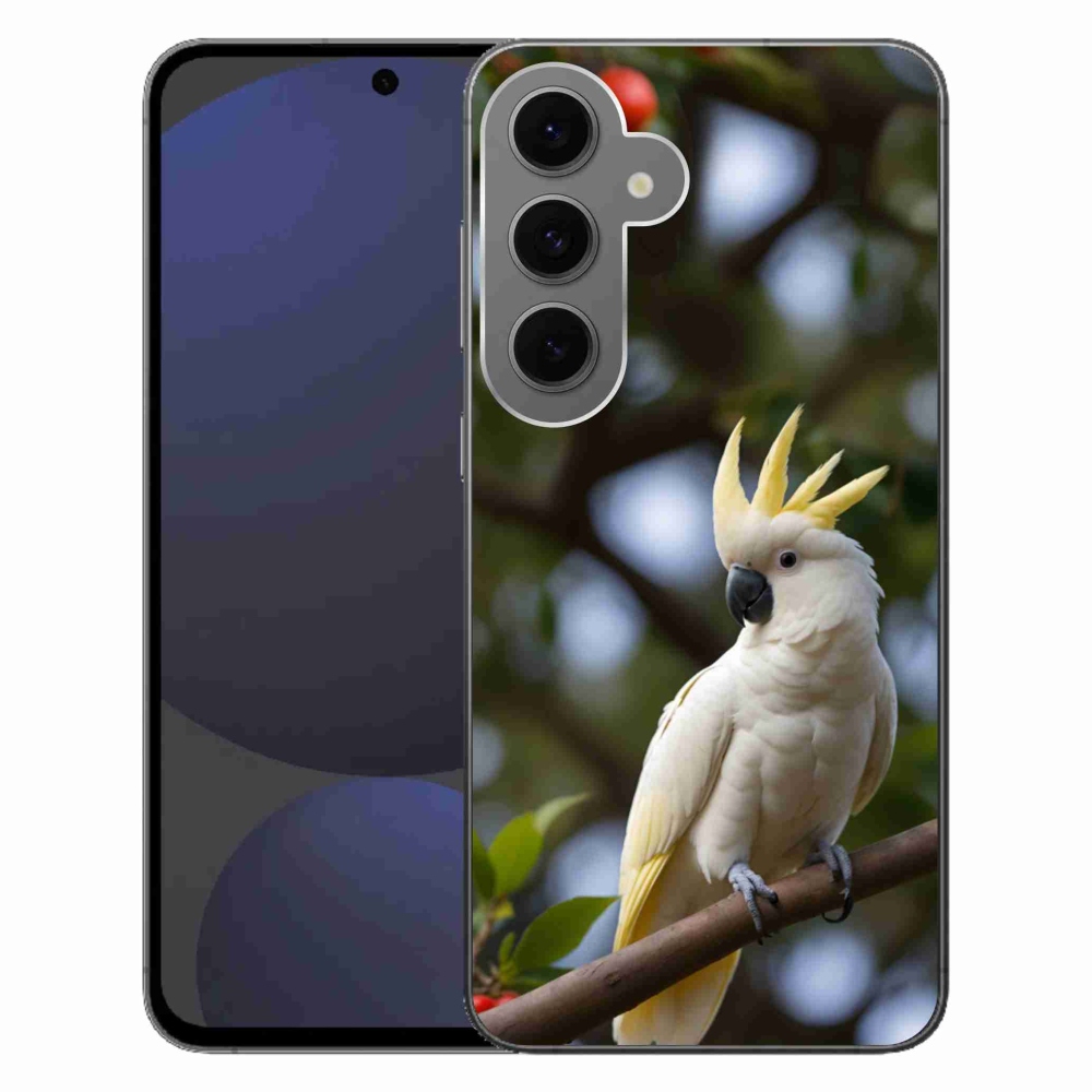 Gelový kryt mmCase na Samsung Galaxy S24FE - papoušek kakadu 3