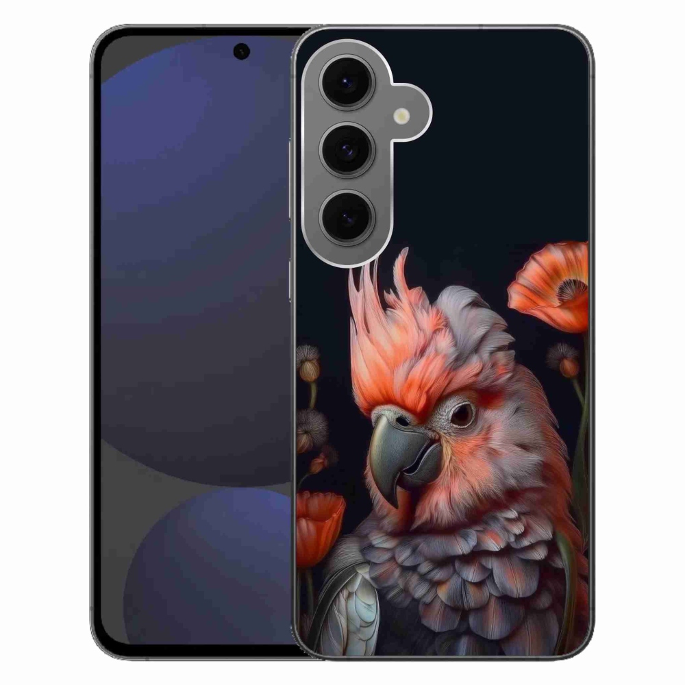 Gelový kryt mmCase na Samsung Galaxy S24FE - papoušek kakadu v barvách