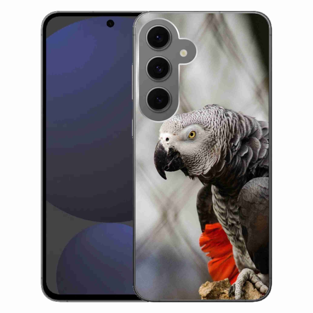 Gelový kryt mmCase na Samsung Galaxy S24FE - papoušek žako 3