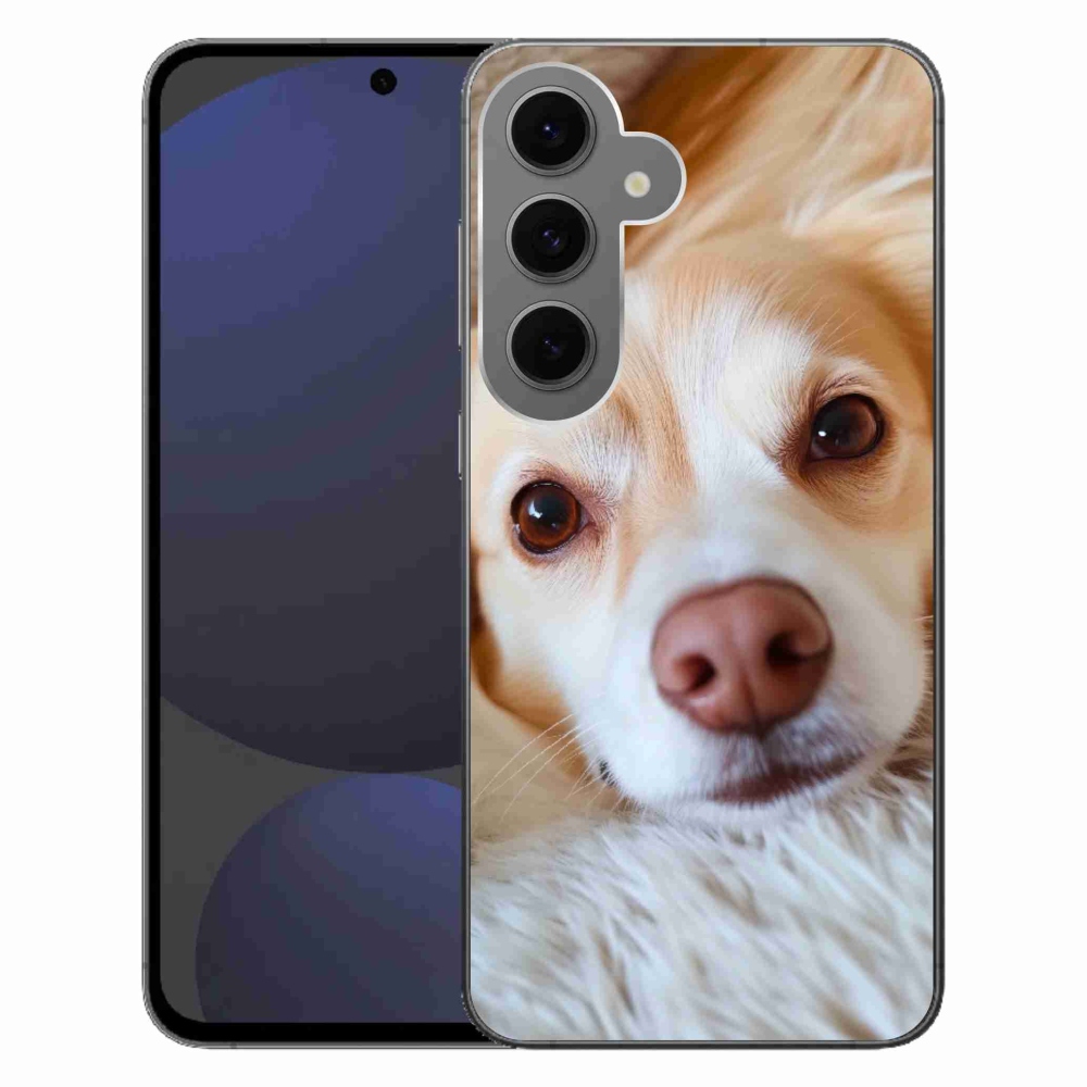 Gelový kryt mmCase na Samsung Galaxy S24FE - Roztomilá čivava