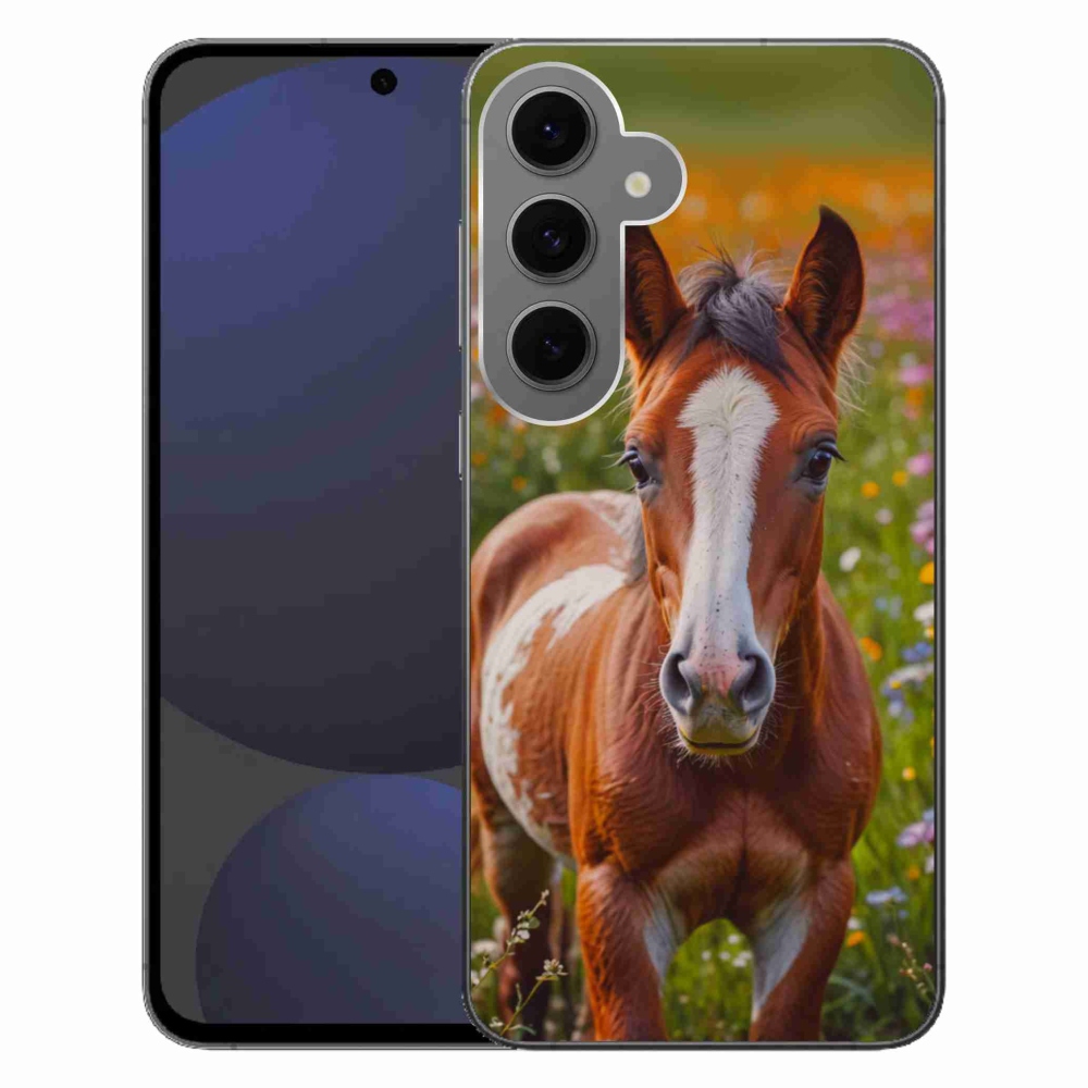 Gelový kryt mmCase na Samsung Galaxy S24FE - roztomilé hříbě