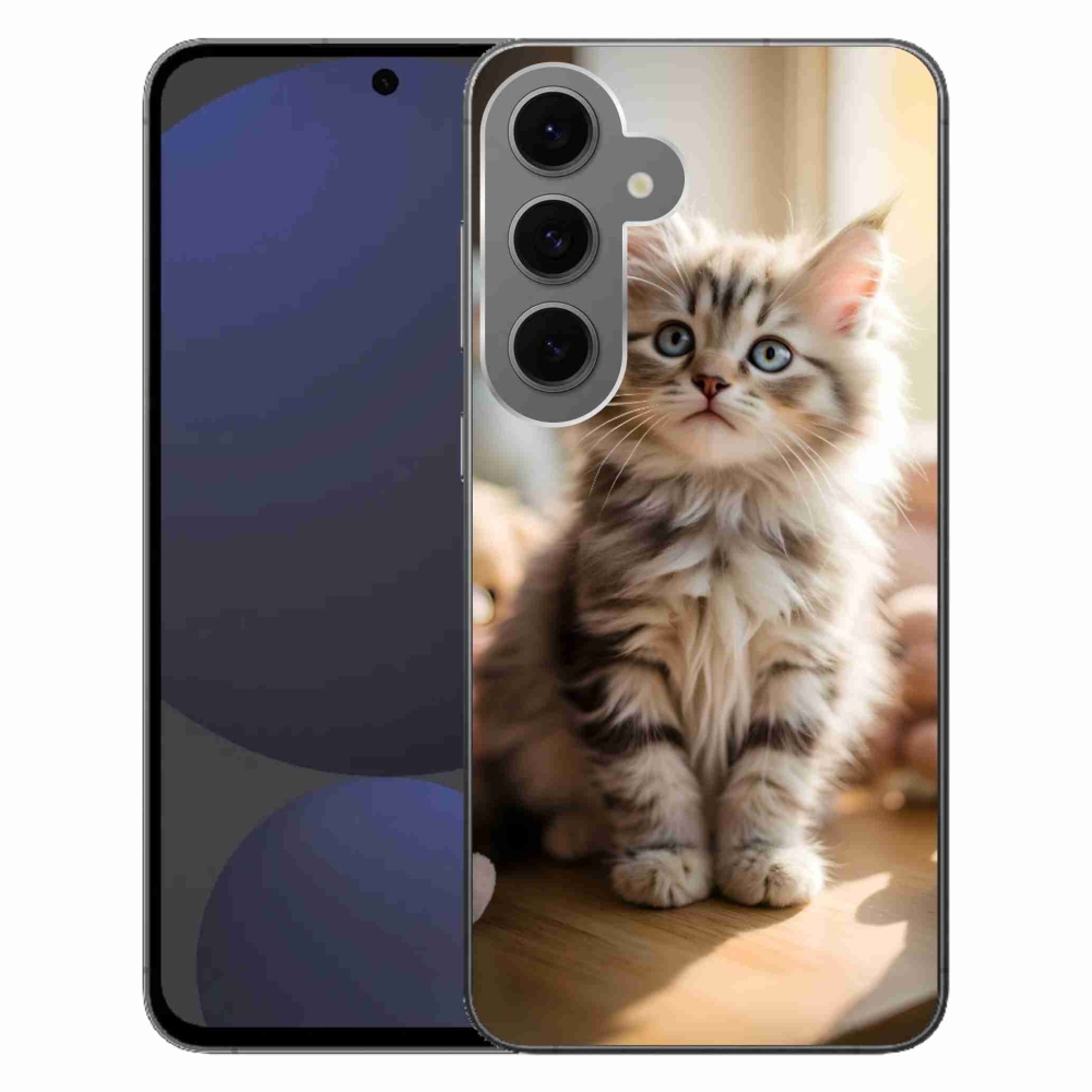 Gelový kryt mmCase na Samsung Galaxy S24FE - roztomilé kotě 10