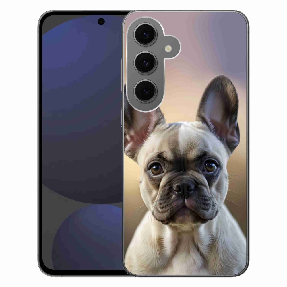Gelový kryt mmCase na Samsung Galaxy S24FE - roztomilý francouzský buldoček
