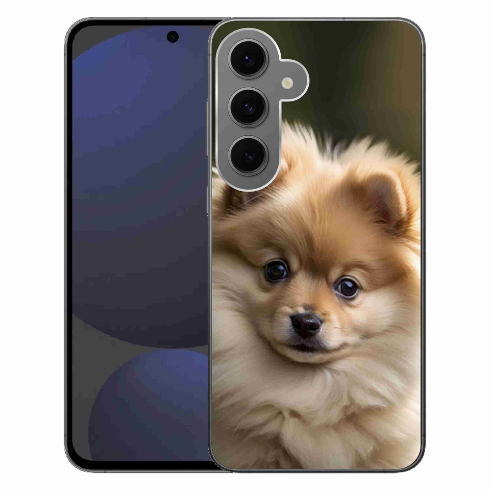 Gelový kryt mmCase na Samsung Galaxy S24FE - roztomilý pomeranian 2