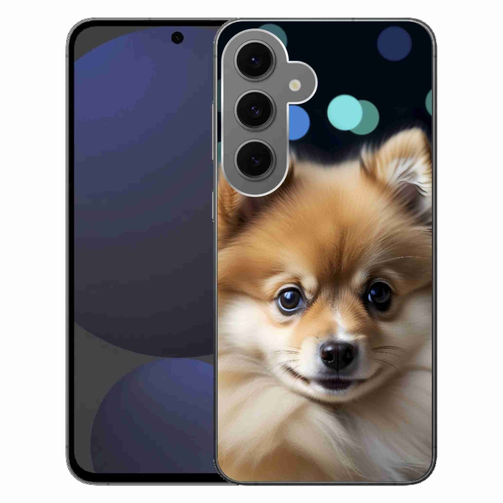 Gelový kryt mmCase na Samsung Galaxy S24FE - roztomilý pomeranian