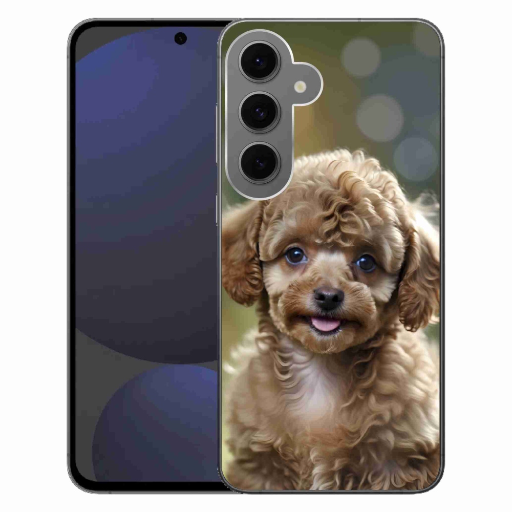 Gelový kryt mmCase na Samsung Galaxy S24FE - roztomilý pudl